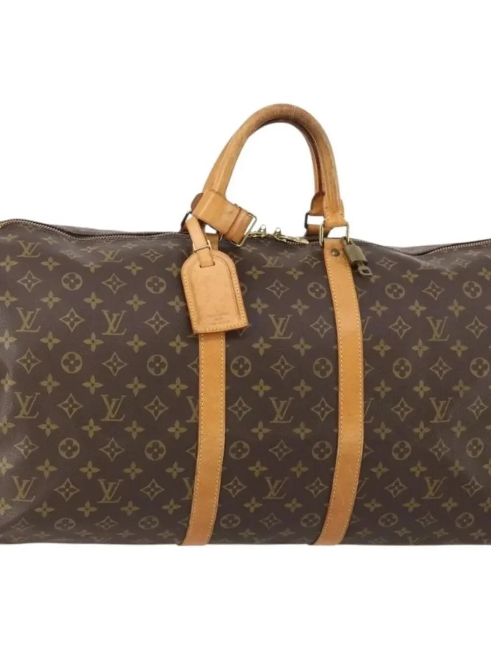 LOUIS VUITTON Monogram Keepall 55 Boston Bag M41424 LV Auth 186234A